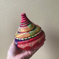 エチオピア タジン型の蓋つきバスケット 大