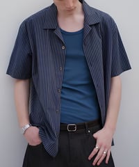 Oversize Stripe Short Sleeve Shirt