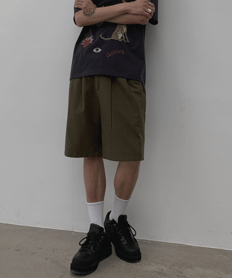 Ease Cotton Lyocell Wide Shorts / 2color