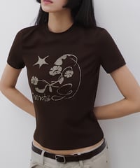 Vintage Flower Slub Tee / 2color
