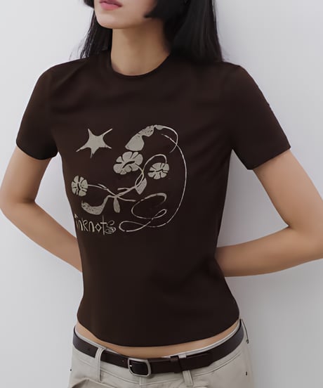 Vintage Flower Slub Tee / 2color