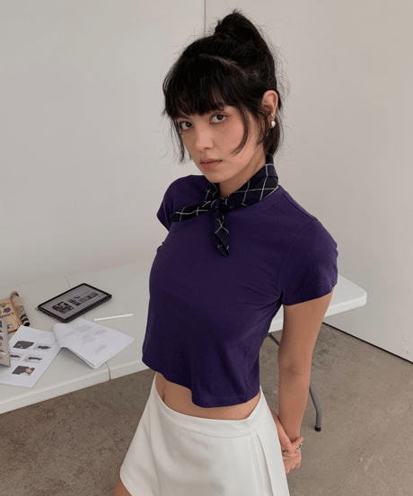 Cropped Basic Tee / 4color