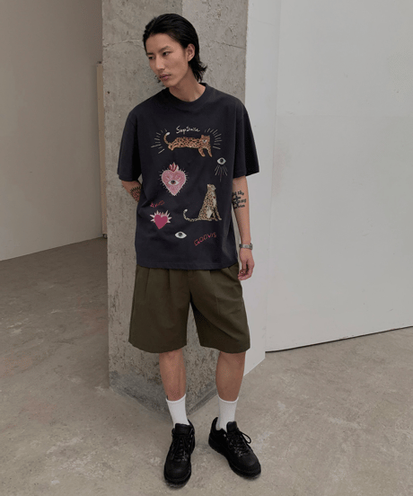 Ease Cotton Lyocell Wide Shorts / 2color