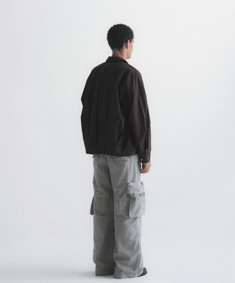 Cotton Short Collar Zip-Up Jacket / 3color