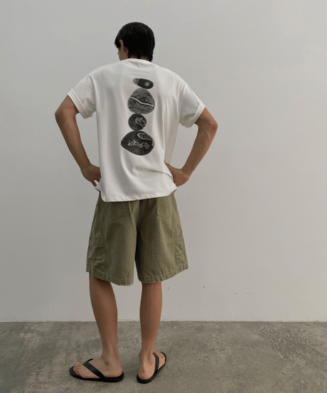 Stone Graphic Print Tee / 2color