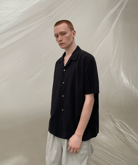 Loose Open Collar Short Sleeve Shirt