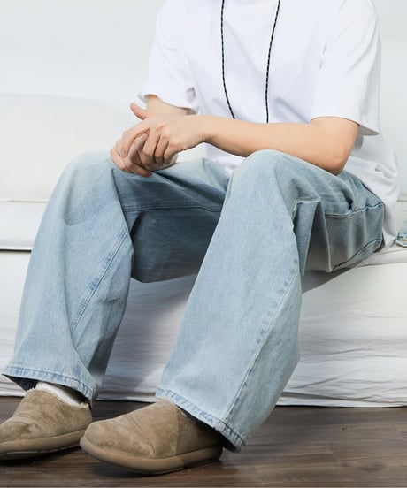 Loose Straight Wide Denim Pants
