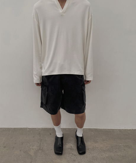 Washed Loose Cargo Shorts / 2color
