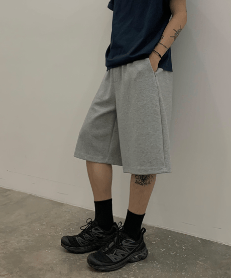 Air-Layer Wide Sweat Shorts  / 2color