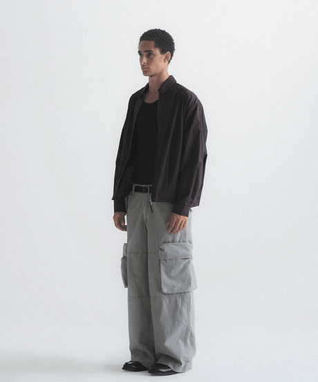 Cotton Short Collar Zip-Up Jacket / 3color