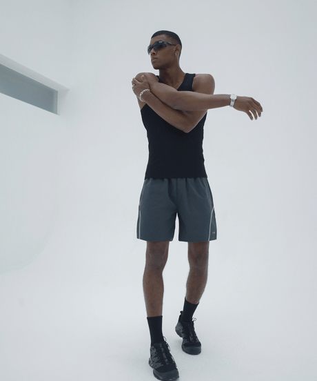 Contrast Stitch Shorts  / 2color