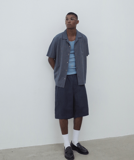 Linen Crop Shorts  / 2color