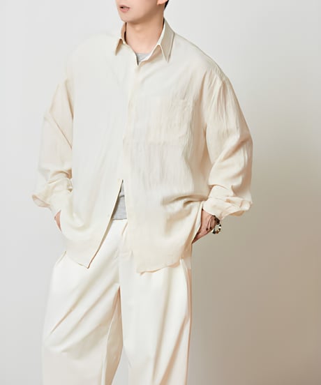Loose Linen Blend Long Sleeve Shirt