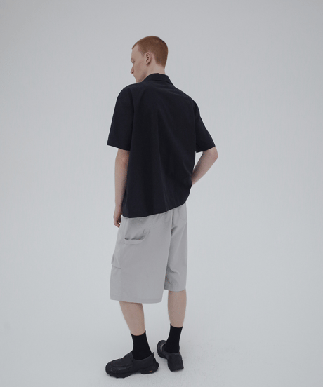 Loose Open Collar Short Sleeve Shirt