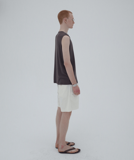 Basic Texture Sleeveless Tank Top  / 2color