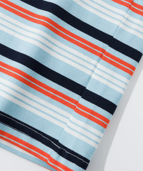 Vintage Striped Loose Pocket Short Sleeve T-Shirt / 2color