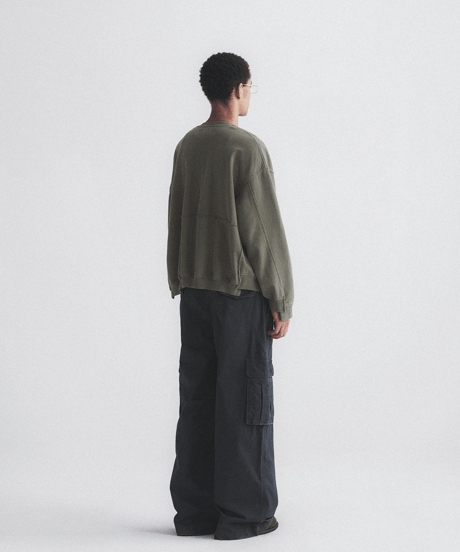Vintage Washed Heavyweight Boxy Zip-Up Sweatshirt / 2color