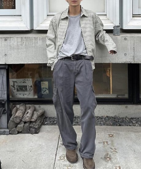 Stripe Relaxed Zip-Up Shirt Jacket