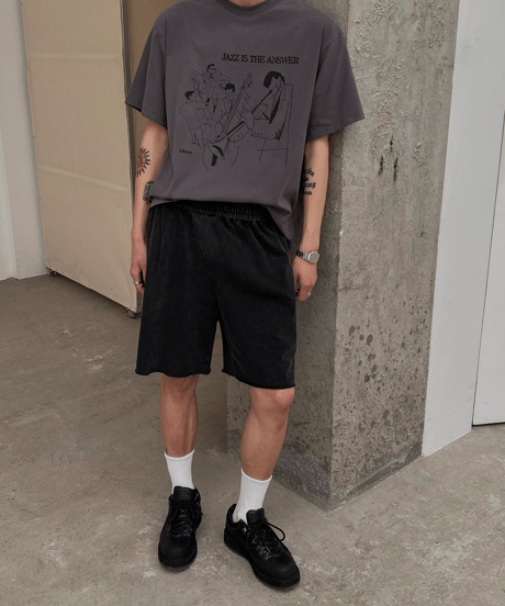 Wax-Dye Sweat Shorts  / 2color