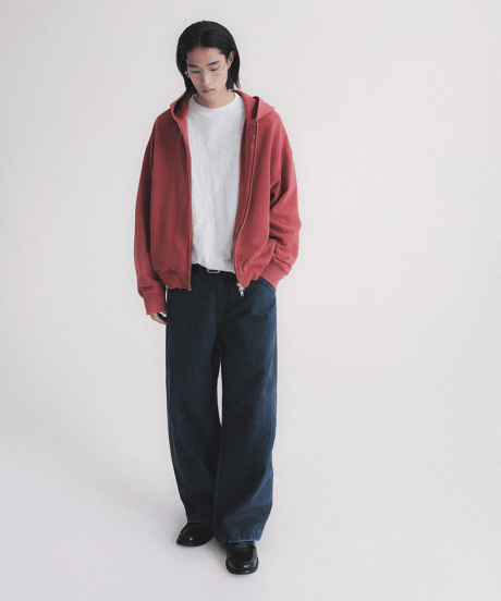 Vintage Wash Curved Seam Wide Pants / 2color