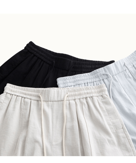 Front Pleated Wide Easy Pants / 3color