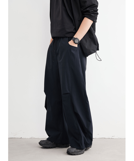 Tuck-pleated Wide Cargo Pants / 4color