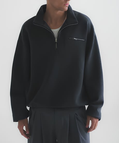 Half-Zip Chest Pocket Sweatshirt