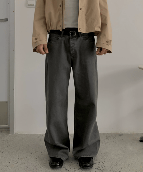 Faded Vintage Straight Denim Pants