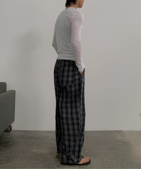 Plaid Loose Silhouette Casual Pants