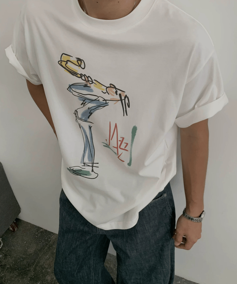 Jazz Musician Graphic Tee / 2color | keels