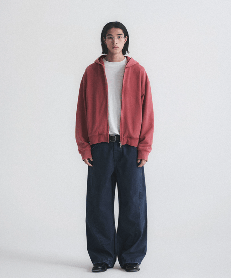 Vintage Wash Curved Seam Wide Pants / 2color