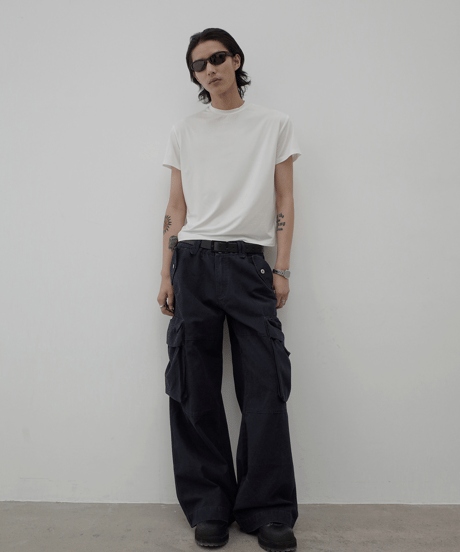 Vintage Wash Loose Cargo Pants / 2color