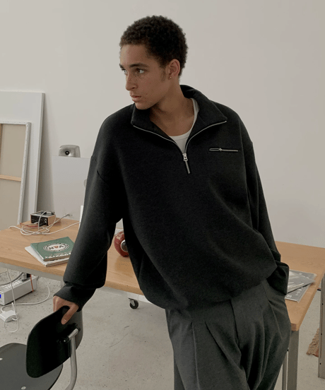 Half-Zip Chest Pocket Sweatshirt