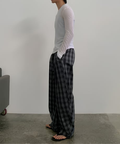 Plaid Loose Silhouette Casual Pants