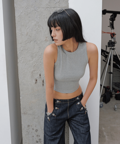 Basic Ribbed Slim Fit Tank Top / 3color