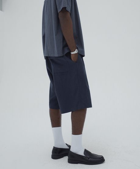 Linen Crop Shorts  / 2color