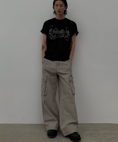 Vintage Skeleton Graphic Oversized Tee  / 2color