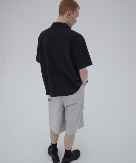 Loose Open Collar Short Sleeve Shirt
