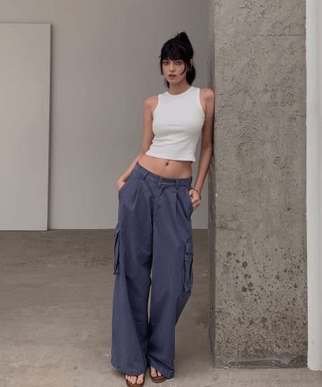 Basic Ribbed Slim Fit Tank Top / 3color