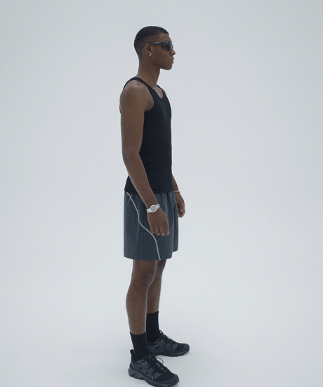 Contrast Stitch Shorts  / 2color