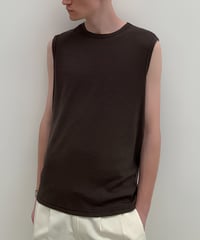 Basic Texture Sleeveless Tank Top  / 2color