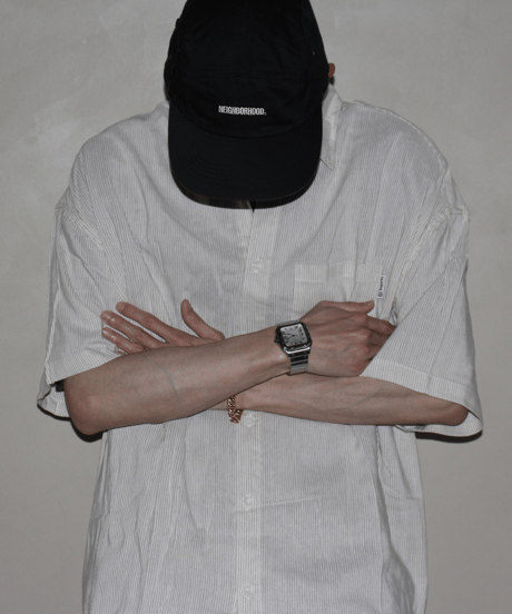Vintage Stripe Loose Short Sleeve Shirt / 3color