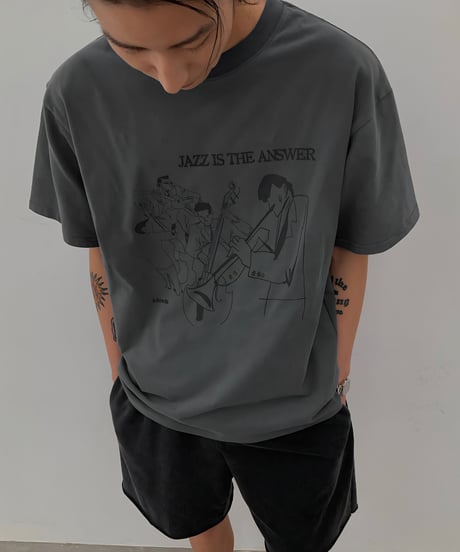 Jazz Band Graphic Oversized Tee  / 2color