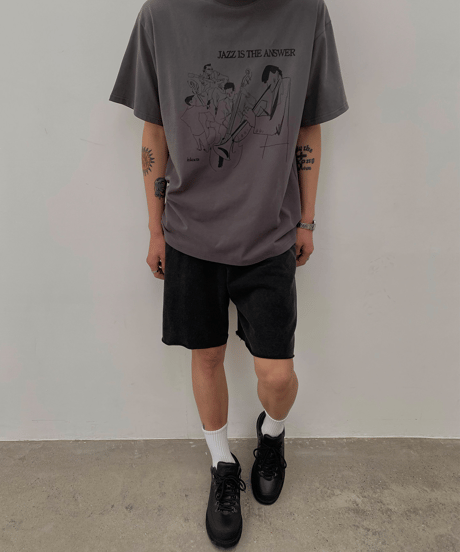Vintage Wash Sweat Shorts  / 2color