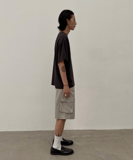 Letters Flocked Graphic Tee  / 2color