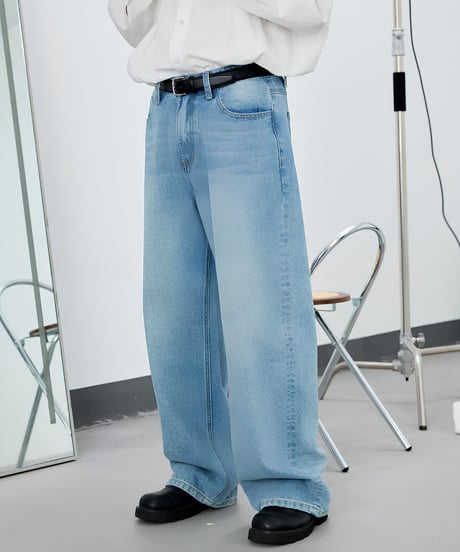 Vintage Wide Straight Denim Pants
