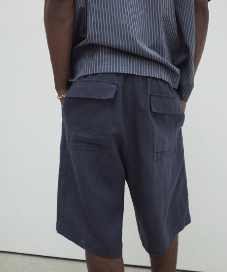 Linen Crop Shorts  / 2color