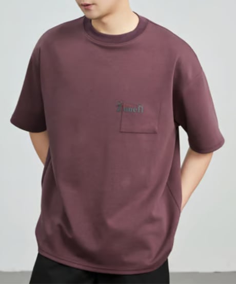 Chest Pocket Loose Short Sleeve T-shirt / 3color