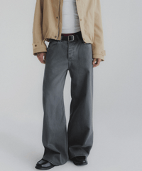 Faded Vintage Straight Denim Pants
