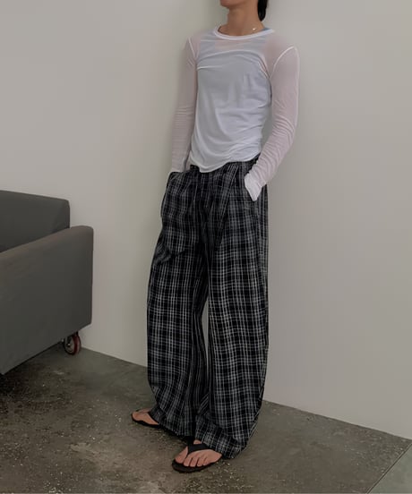Plaid Loose Silhouette Casual Pants